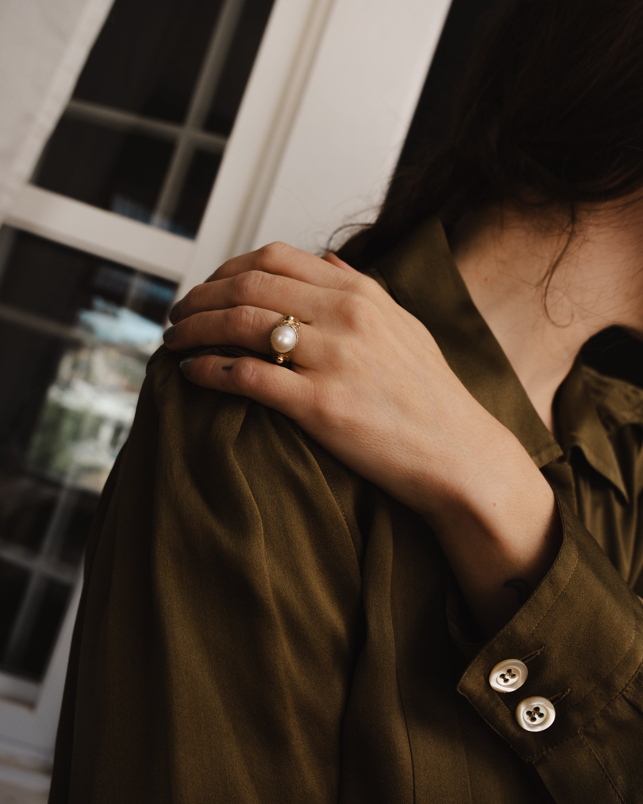 Gold Marguerite Ring